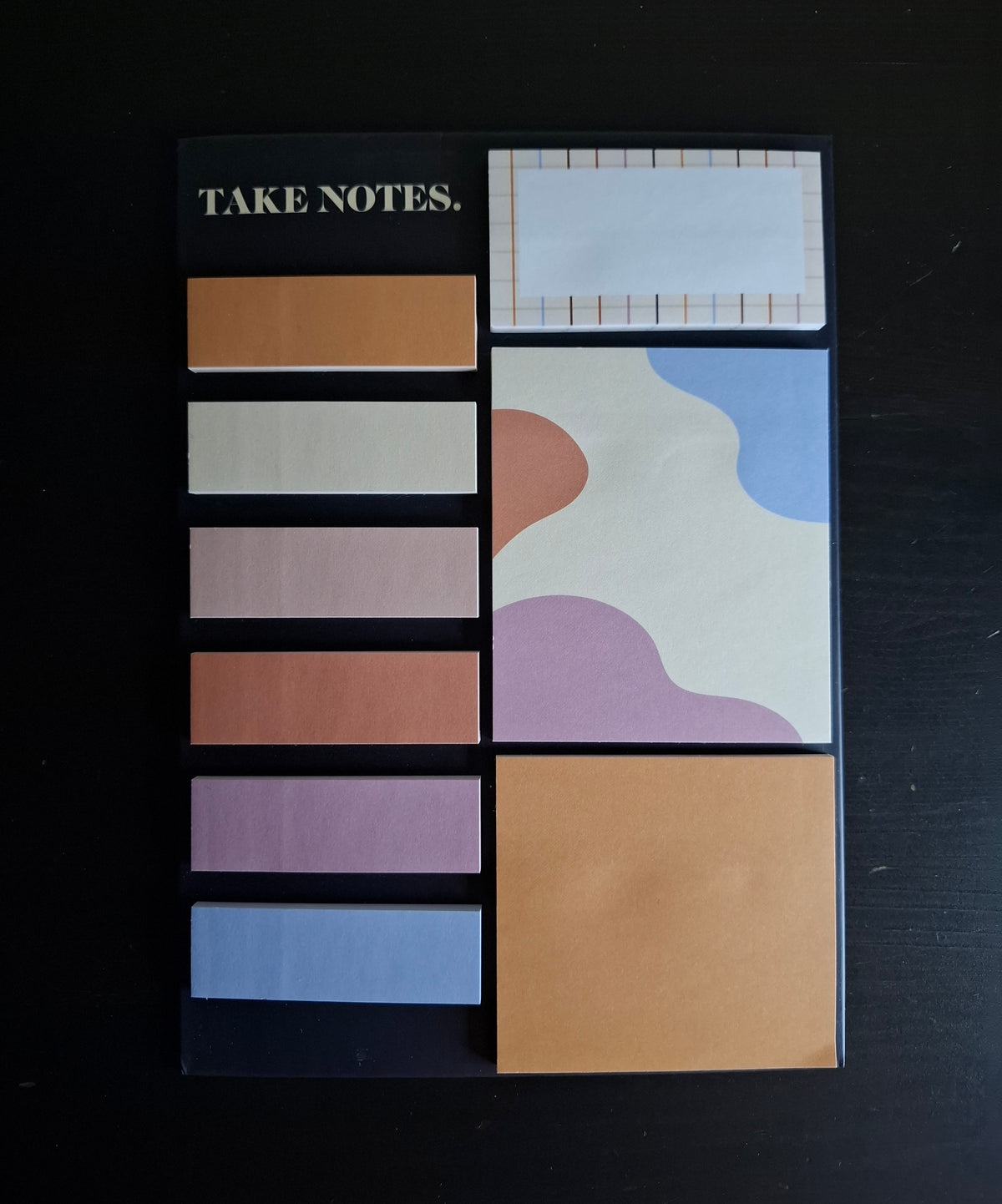 Planche de notes adhésives colorées "Take Notes"
