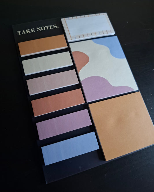 Planche de notes adhésives colorées "Take Notes"
