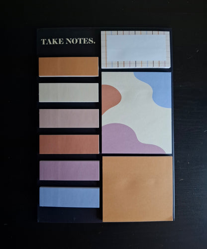 Planche de notes adhésives colorées "Take Notes"