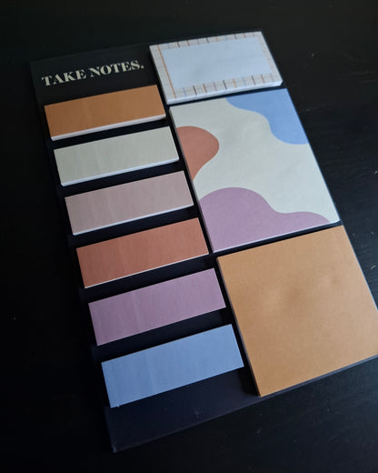 Planche de notes adhésives colorées "Take Notes"