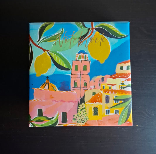 Bloc-notes nomade et son stylo "Citrons d'Amalfi"