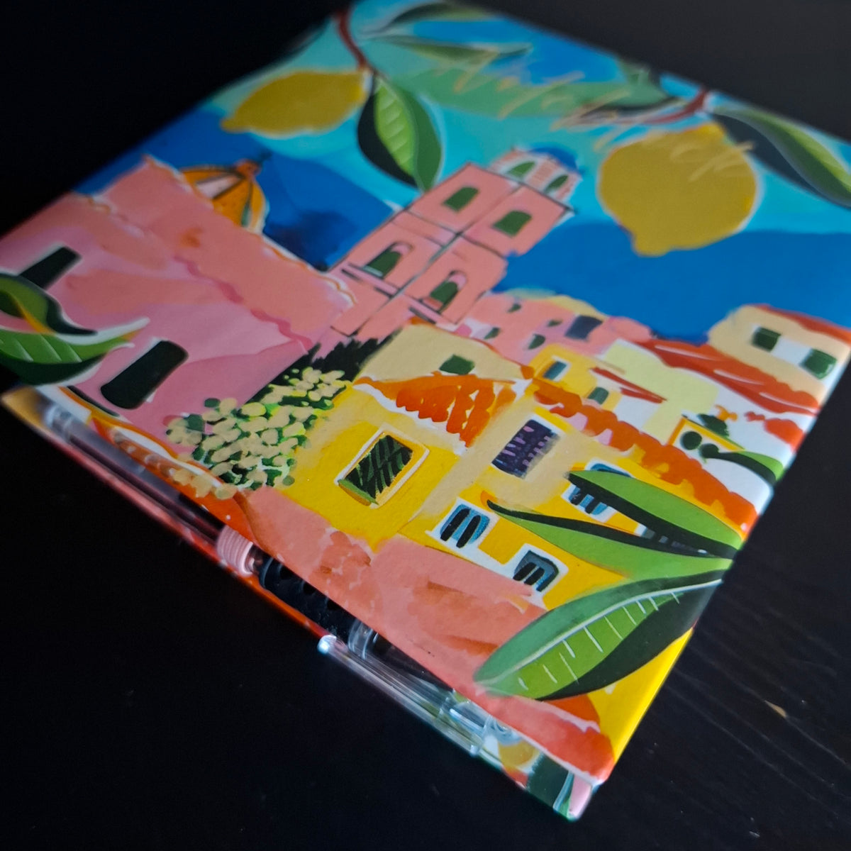 Bloc-notes nomade et son stylo "Citrons d'Amalfi"