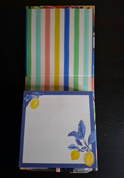 Bloc-notes nomade et son stylo "Citrons d'Amalfi"
