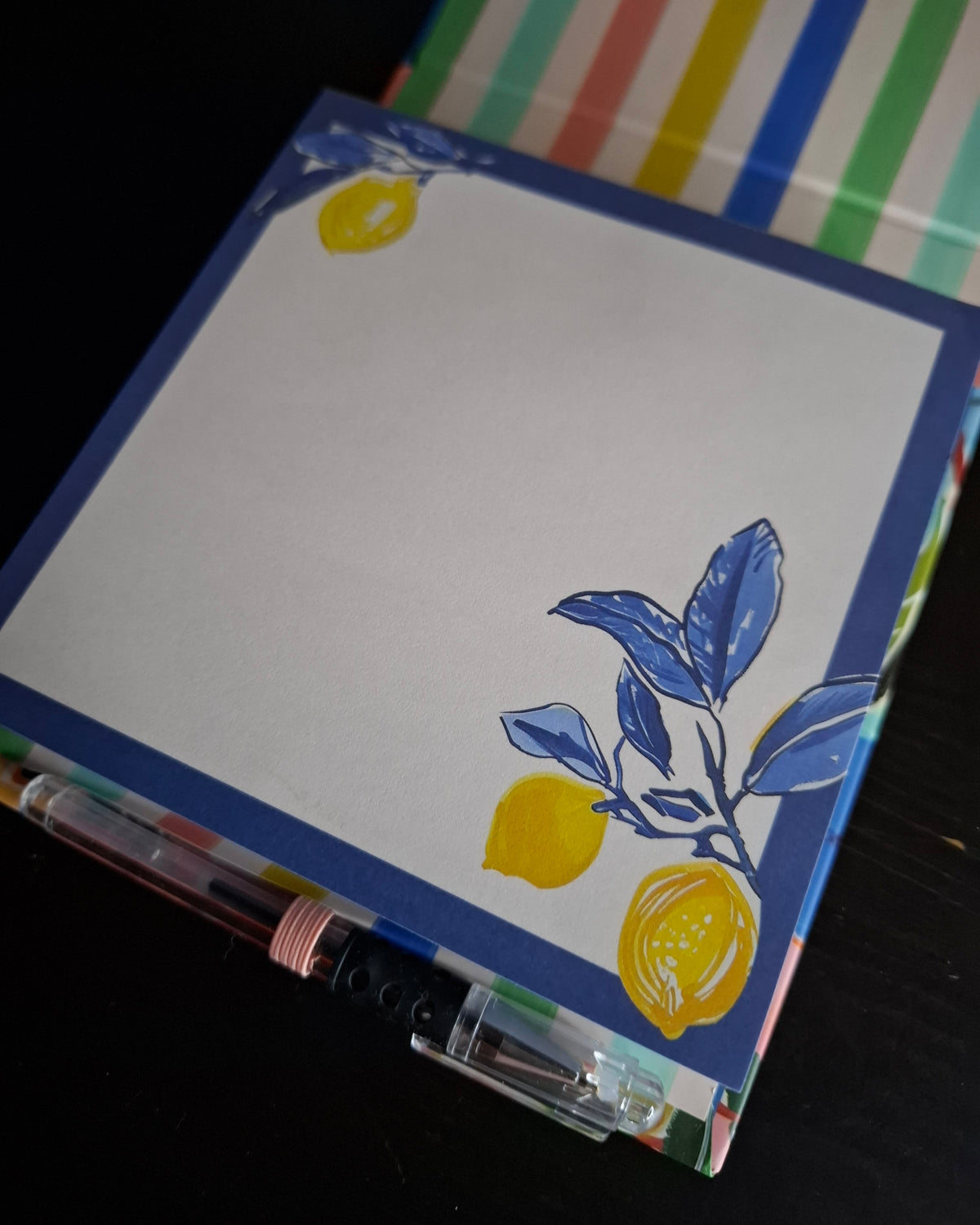 Bloc-notes nomade et son stylo "Citrons d'Amalfi"