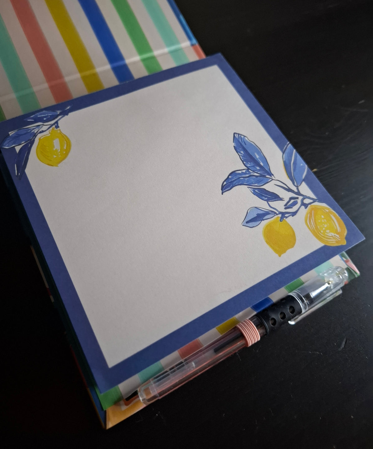 Bloc-notes nomade et son stylo "Citrons d'Amalfi"
